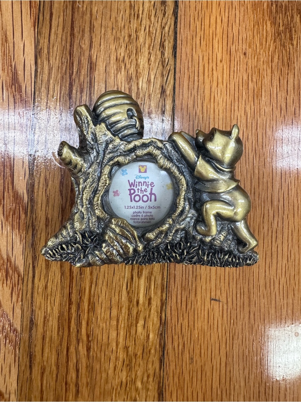 Vintage Disney Winnie the Pooh Mini Brass Magnetic Photo Frame